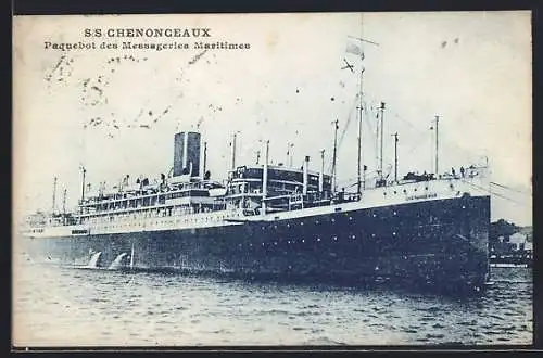 AK Passagierschiff SS Chenonceaux, Paquebot des Messageries Maritimes
