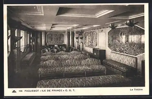 AK Passagierschiff Ile de France, Le Theatre