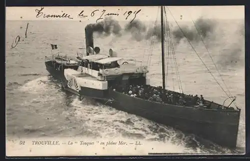AK Trouville, La Touques en pleine Mer