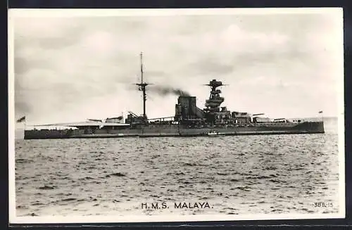 AK HMS Malaya auf See