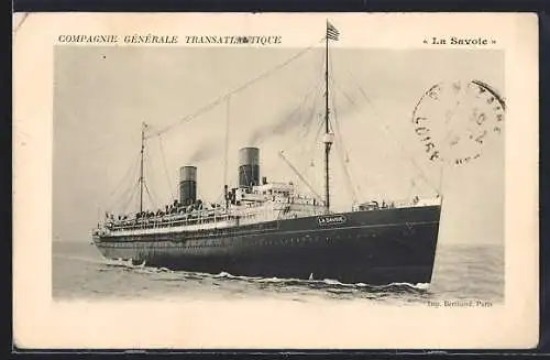 AK Passagierschiff La Savoie in voller Fahrt