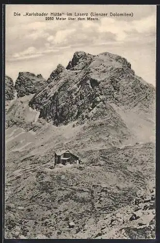 AK Karlsbader Hütte, Berghütte im Laserz, Lienzer Dolomiten