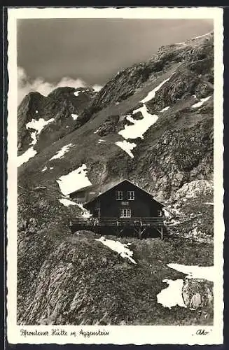 AK Pfrontener Hütte, Berghütte mit Aggenstein