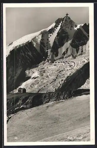 AK Oberwalder Hütte, Berghütte mit Grossglockner