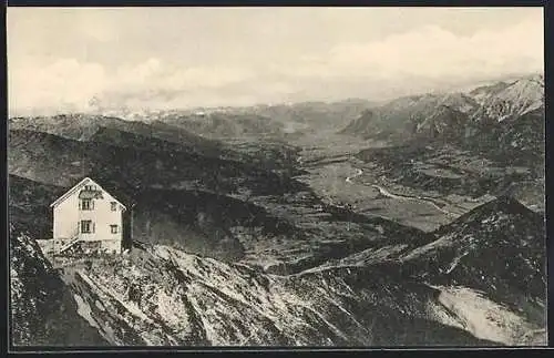 AK Berghütte mit Panorama