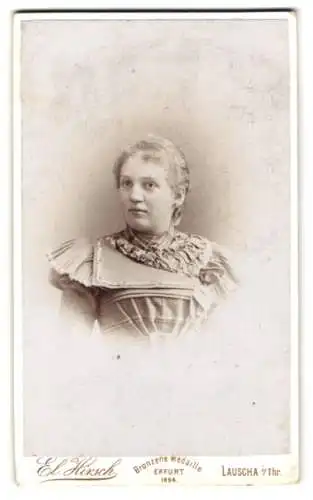Fotografie El. Hirsch, Erfurt, Lauscha, Porträt einer Dame