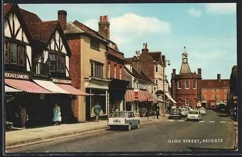 AK Reigate, High Street with Car Traffic