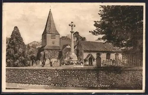 AK Great Bookham, St. Nicholas Church and Cross