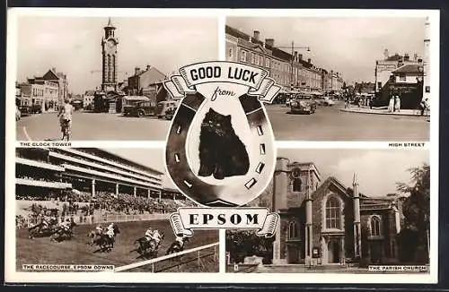 AK Epsom, The Clock Tower, High Street, The Racecourse, Epsom Downs, The Parish Church
