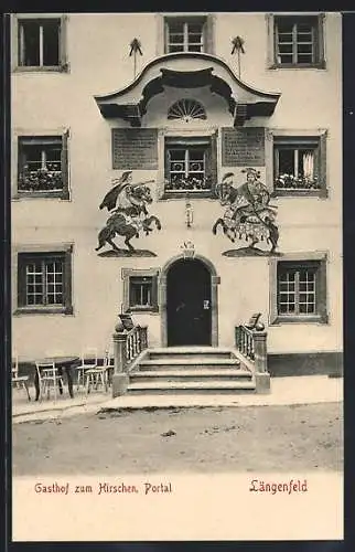 AK Längenfeld, Gasthof zum Hirschen, Portal