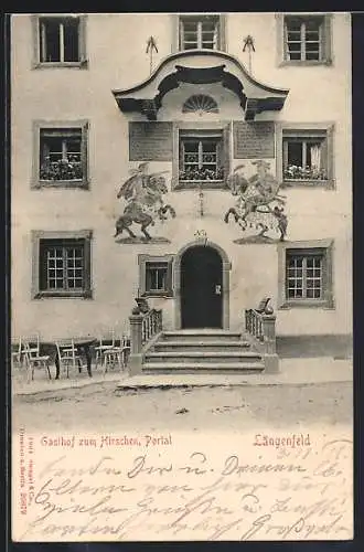 AK Längenfeld, Gasthof zum Hirschen, Portal