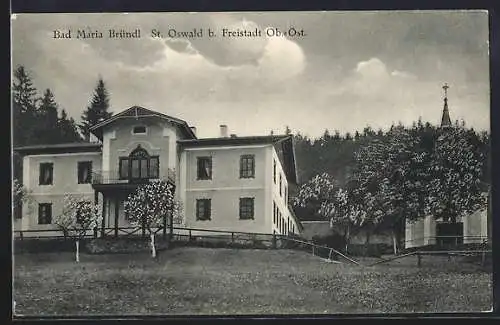 AK St. Oswald b. Freistadt, Am Bad Maria Bründl
