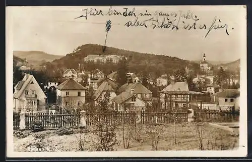 AK Wien-Rodaun, Teilansicht mit Kirche