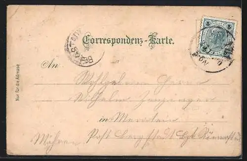 Lithographie Wien, Gasthaus Spatenbräu, Marmorsaal, Majolikasaal im Souterain, Hotel Krantz, Neuer Markt 6