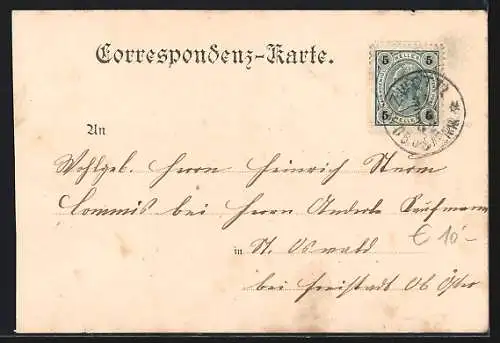 AK Zwettl /Ob.-Oest., Strassenpartie mit Kirche