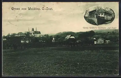 AK Walding, Georg Gruber`s Gasthaus Zur Post