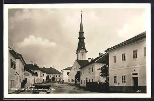 AK Ulrichsberg /O. Oe., Strassenpartie mit Gasthaus Gambrinus