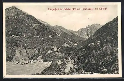 AK Längenfeld im Oetztal, Duringweg mit Talblick