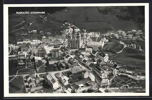 AK Mariazell /Steiermark, Strassenpartie mit Kirche