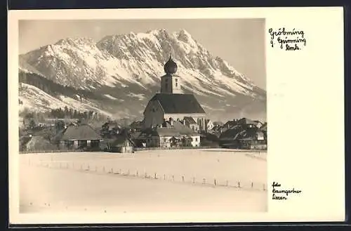 AK Gröbming /Stmk., Kirche gegen Grimming