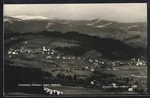AK Friedberg-Pinggau, Ortsansicht vom Flugzeug aus