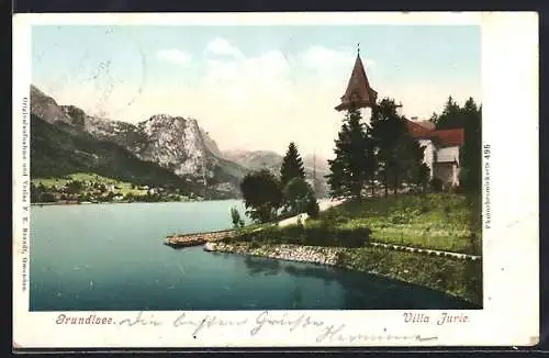 AK Grundlsee, Partie an der Villa Jurie