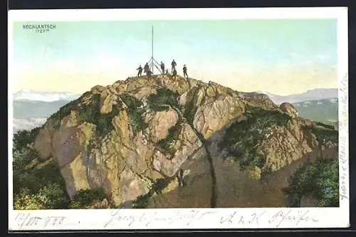 AK Hochlantsch, Panorama mit Bergsteigern
