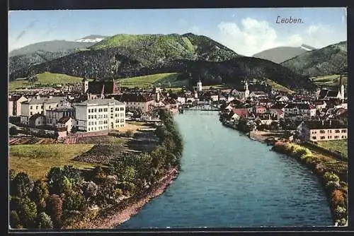 AK Leoben, Ortschaft mit Flusspartie