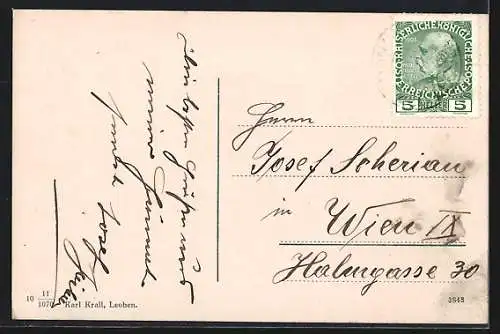 AK Leoben, Ortschaft mit Flusspartie