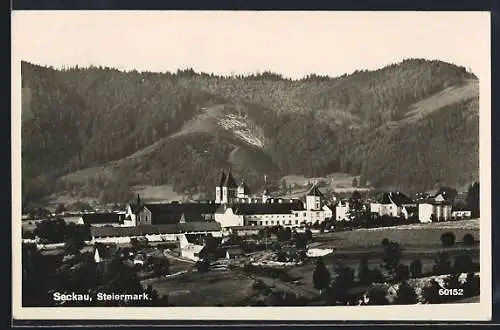 AK Seckau /Steiermark, Panorama mit Stift