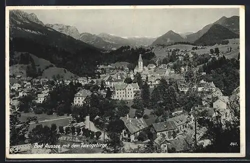 AK Bad Aussee, Gesamtansicht mit dem Totengebirge