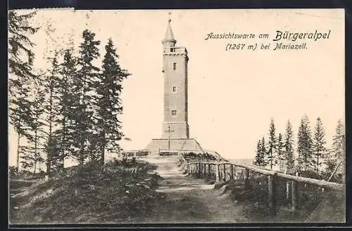 AK Mariazell, Aussichtswarte am Bürgeralpel