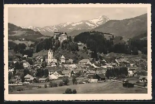 AK Neumarkt /Steiermark, Totalansicht mit Tauerngebirge aus der Vogelschau