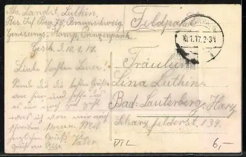 AK Braunschweig, Blick auf das Hoftheater