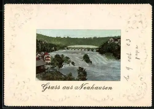 Präge-AK Neuhausen, Flusspartie mit Brücke