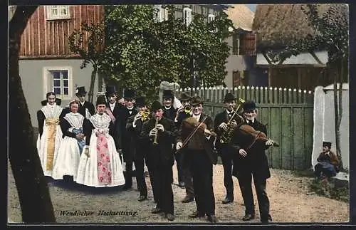 AK Wendischer Hochzeitszug, Tracht Spreewald