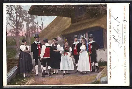 AK Badische Volkstrachten, Hotzenwälder
