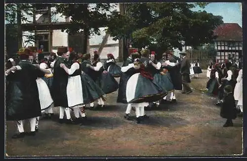 AK Schwälmertanz in hessischer Tracht