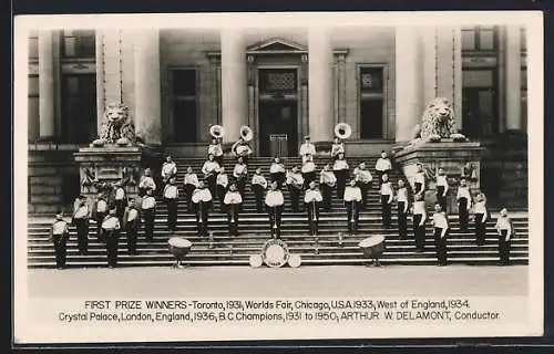 AK Toronto, First Prize Winners 1931, Worlds Fair, Arthur W. Delamont, Conductor