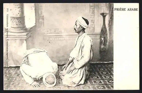 AK Prière Arabe, zwei Araber beim Gebet