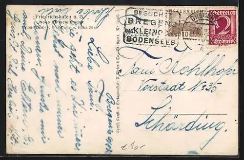 AK Friedrichshafen, Luftschiff LZ 127 Graf Zeppelin über den Luftschiffhallen