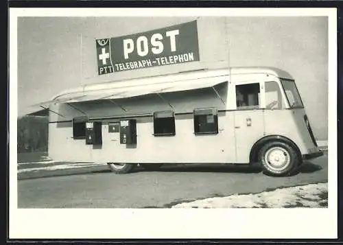 AK Automobil-Postbureau 2 der Schweizerischen Post, Saurer Autobus, Telegraph-Telephon