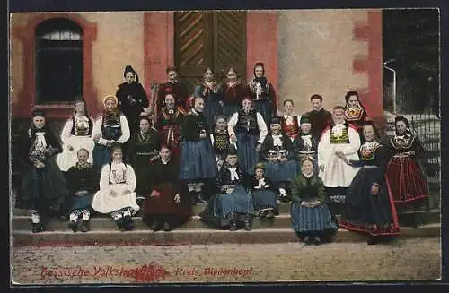 AK Frauen in hessischen Trachten