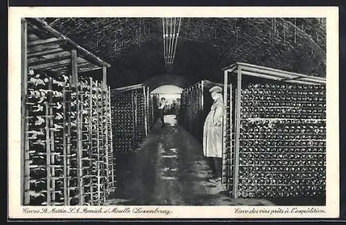 AK Remich, Caves St. Martin, Cave des vins prets a l`expedition