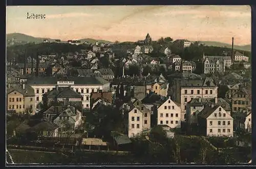 AK Liberec, Totalansicht aus der Vogelschau