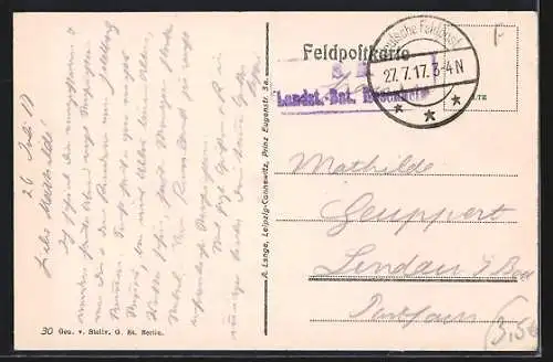 AK Selles, Ortspartie mit Dorfstrasse