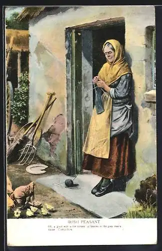 AK Irish Peasant, oh a good wife is the blessin of heaven in the poor mans house