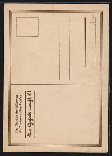 AK Junges Mädchen trinkt am liebsten Kathreiners Malzkaffee