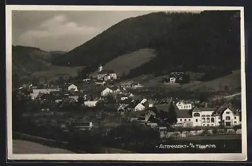 AK Altenmarkt a. d. Triesting, Gesamtansicht mit Bergpanorama