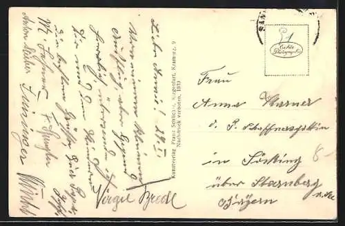 AK St. Veit a. d. Glan, Ortsansicht mit Strasse u. Fernblick aus der Vogelschau